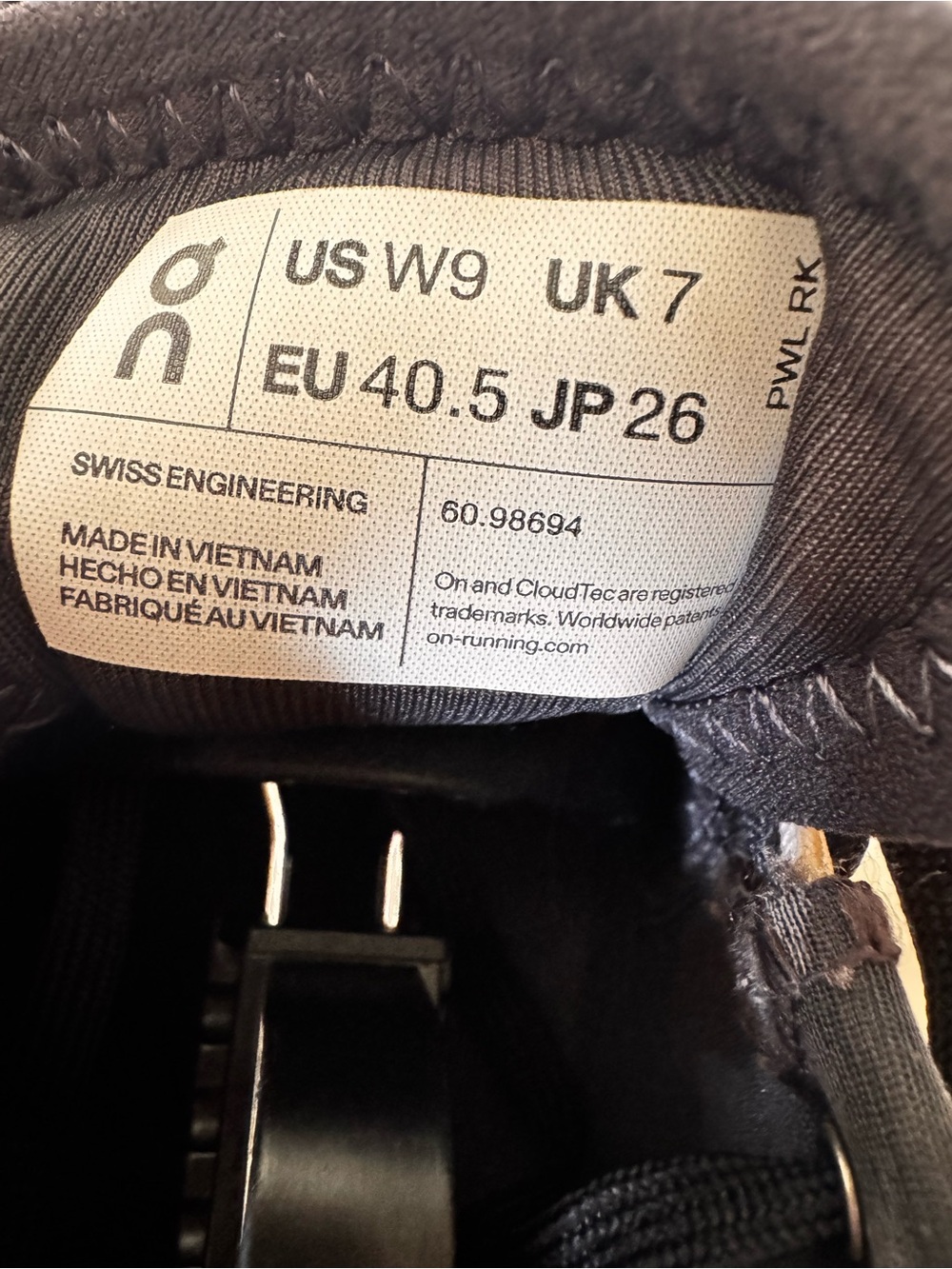 On Running Women’s Cloud Running Shoes in Light Beige with Black Sole - Picture 8 of 9